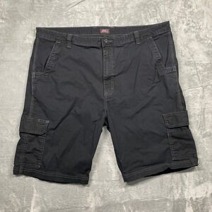 Dickies Cargo Shorts Mens 42 Black Ripstop Stretch Workwear